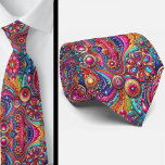 Flower Power Hippy Neck Tie<br><div class="desc">🌼✌️ Flower Power Hippy Neck Tie – Retro 60s & 70s Vibes ✌️🌼 Make a bold, groovy statement with this Flower Power Hippy Neck Tie! Inspired by the free-spirited style of the 1960s and 70s, this vibrant design features colorful psychedelic florals that radiate peace, love, and good vibes. Perfect for...</div>