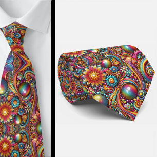 Flower Power Hippy Neck Tie