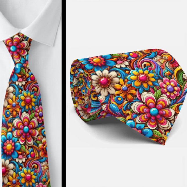 Flower Power Hippy Neck Tie (Creator Uploaded)