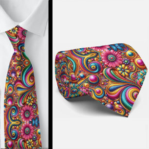 Flower Power Hippy Neck Tie