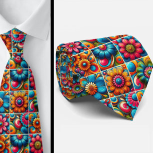Flower Power Hippy Neck Tie