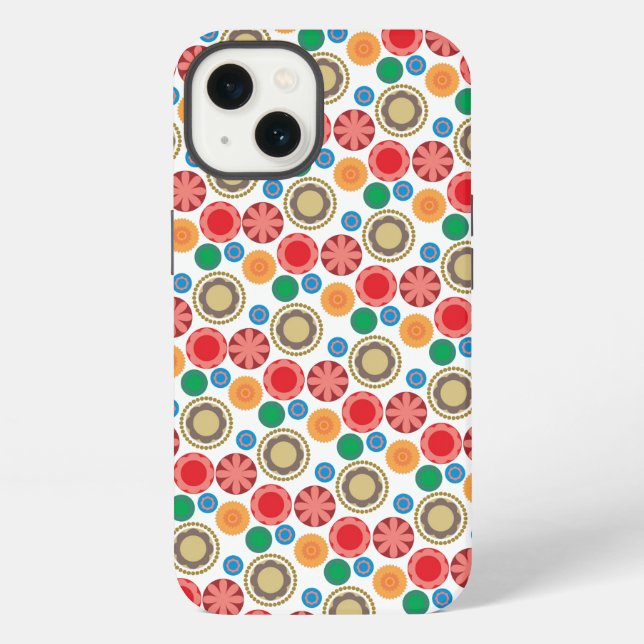 Flower Power in Rows 002 iPhone Case (Back)