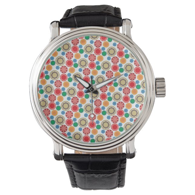 Flower Power in Rows 002 Watch (Front)