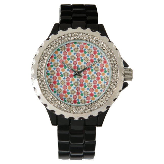 Flower Power in Rows 002 Watch (Front)