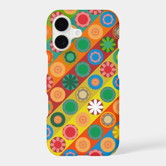 Flower Power in Rows iPhone Case (Back)