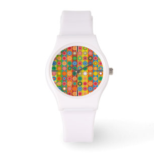 Flower Power in Rows Watch