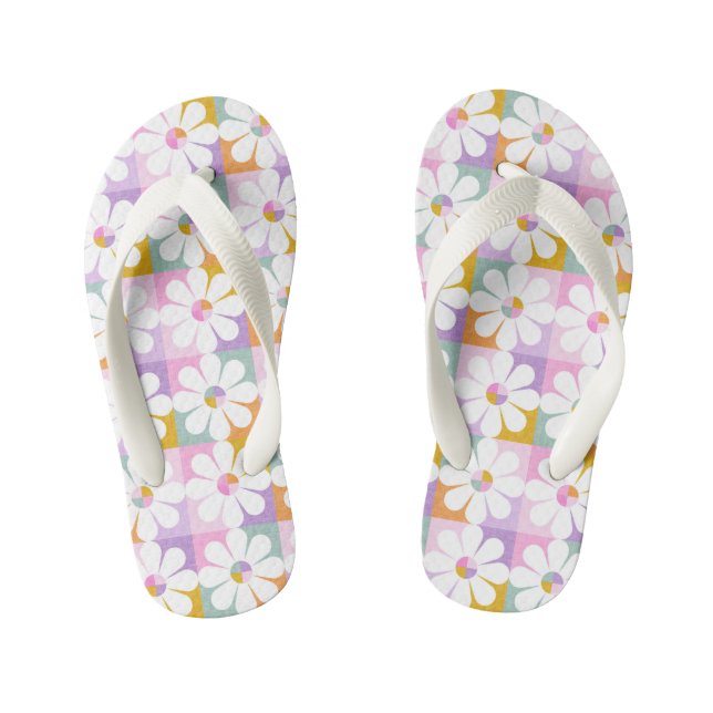 Flower power kid's jandals (Footbed)
