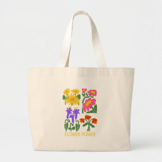 Flower Power Large Tote Bag