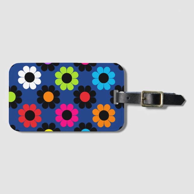 Flower Power Luggage Tag (Front Horizontal)