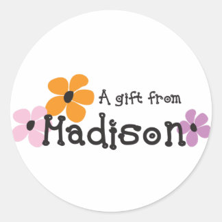 Flower Power - Madison Classic Round Sticker