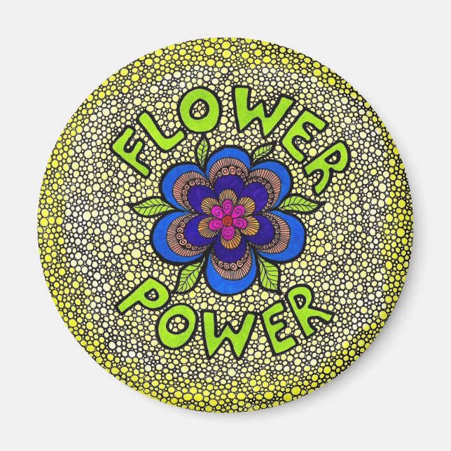 Flower Power Magnet (Front)