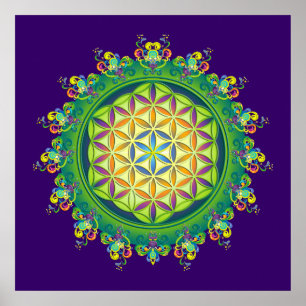 Flower Power of Life / Blume des Lebens Poster