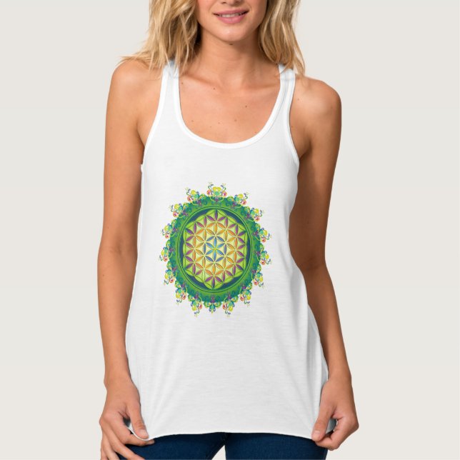Flower Power of Life / Blume des Lebens Singlet (Front)