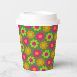 Flower Power Paper Cups