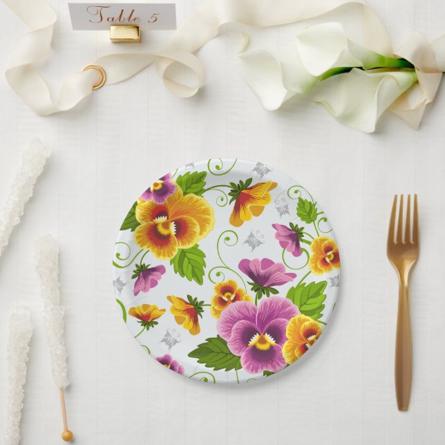 Flower Power Paper Plate (Wedding)