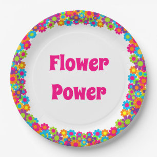 Flower Power Paper Plate