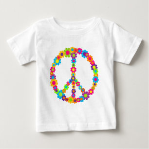 Flower Power Peace Baby T-Shirt