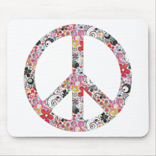 Flower Power Peace I Mouse Pad