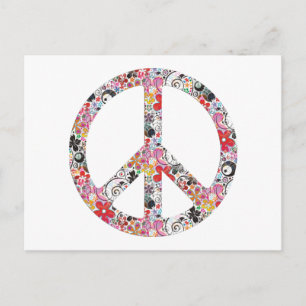 Flower Power Peace I Postcard