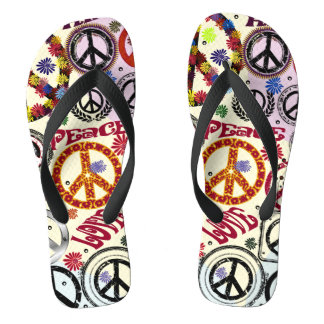Flower Power Peace & Love Hippie Jandals