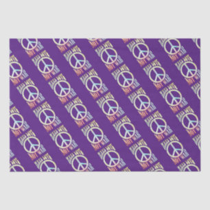 Flower Power Peace - Make Love Not War 1 Tissue Paper