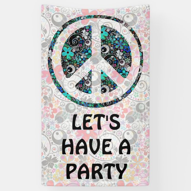 Flower Power Peace sign II + your backgr. & ideas (Vertical)