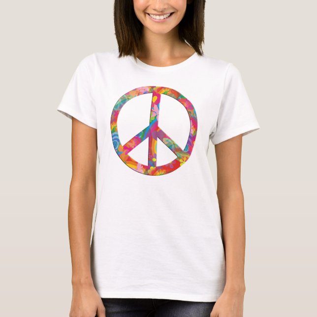 Flower Power Peace T-Shirt (Front)