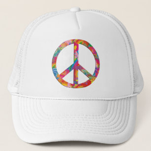 Flower Power Peace Trucker Hat
