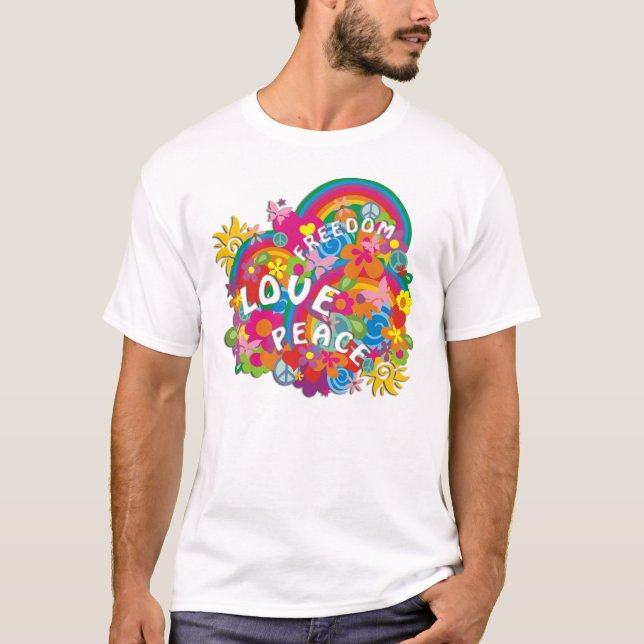 Flower Power Rainbow T-Shirt (Front)