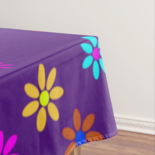 Flower Power Shower - colored pattern 1 Tablecloth