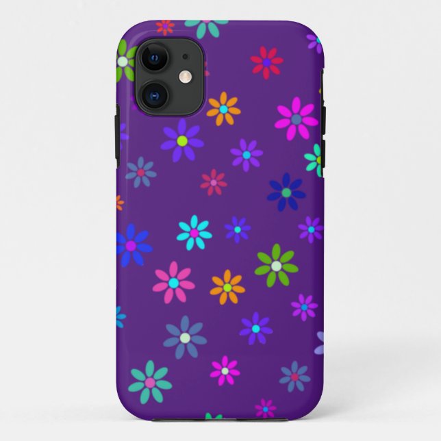 Flower Power Shower - coloured pattern 1 Case-Mate iPhone Case (Back)
