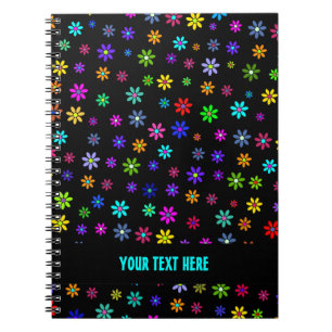 Flower Power Shower - coloured pattern 1 Notebook