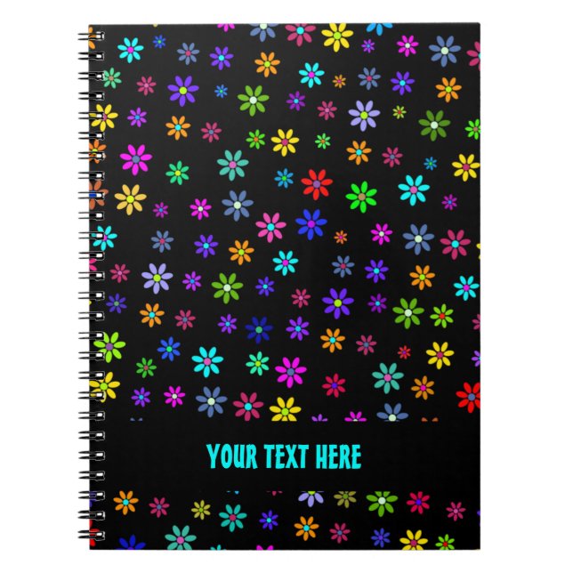Flower Power Shower - coloured pattern 1 Notebook (Front)