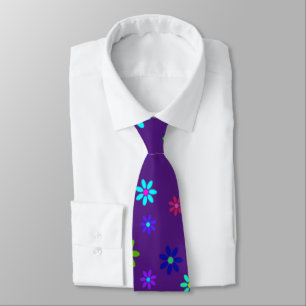 Flower Power Shower - coloured pattern 1 Tie