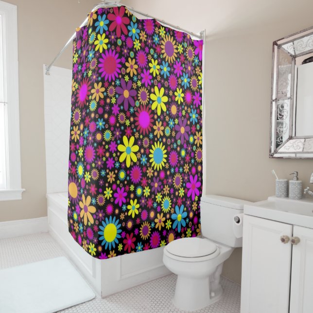 Flower Power Shower Curtain (In Situ)
