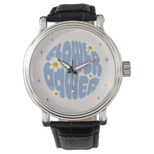 Flower Power Slogan Watch