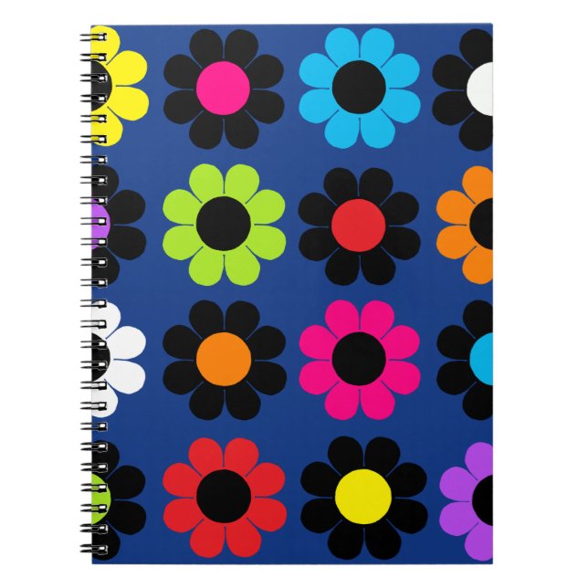 Flower Power Spiral Notebook (Front)