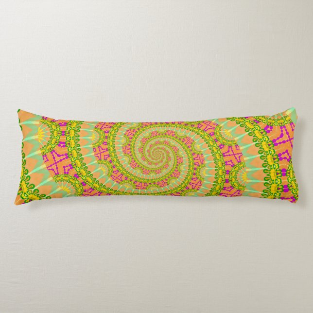 Flower Power Spiral SUNNY Body Cushion (Front)