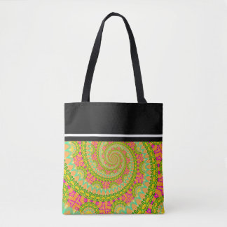 Flower Power Spiral SUNNY Tote Bag