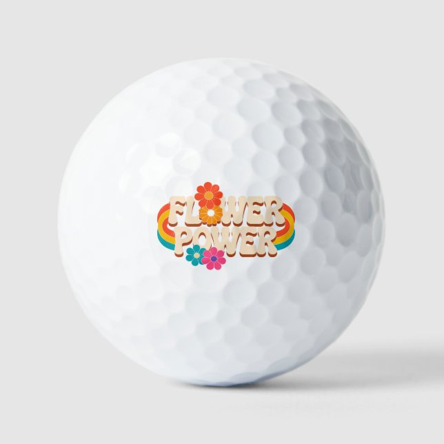 Flower Power Spring Vibes – Cute & Colourful  Golf Balls (Front)