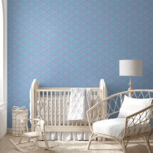 Flower Power Stars Grunge Pattern 2 Wallpaper