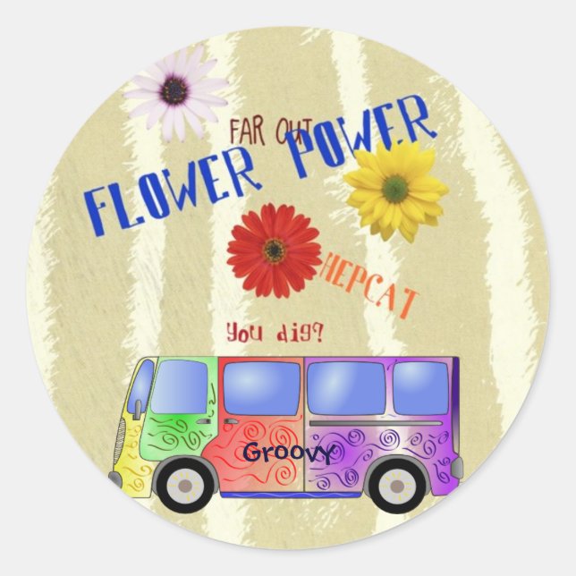 Flower Power Sticker (Front)