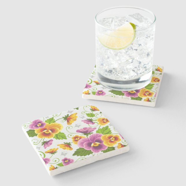 Flower Power Stone Coaster (Side)