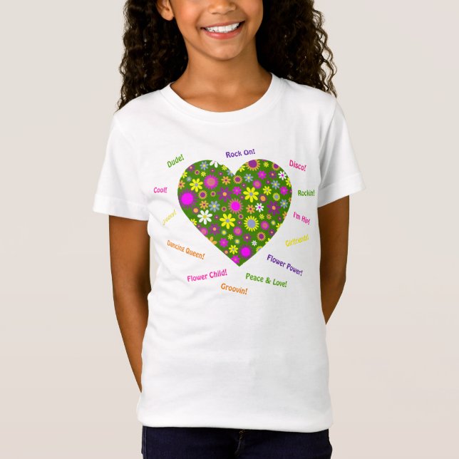 Flower Power T Shirt - Girls (Front)