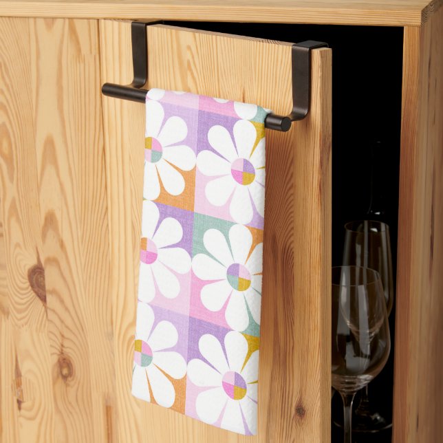 Flower power tea towel (Thirds Fold)