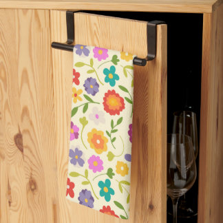 Flower power tea towel