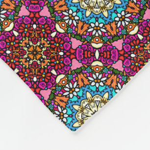 Flower Power V Garden Groovy Fleece Blanket