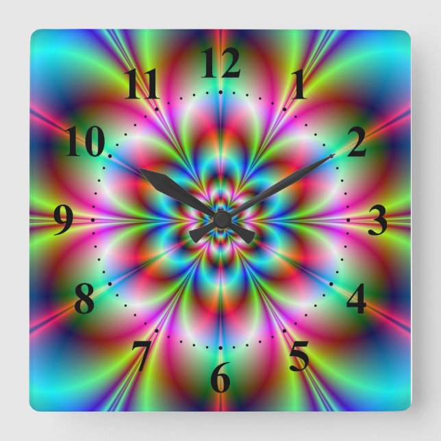 Flower Power Wall Clock (Front)