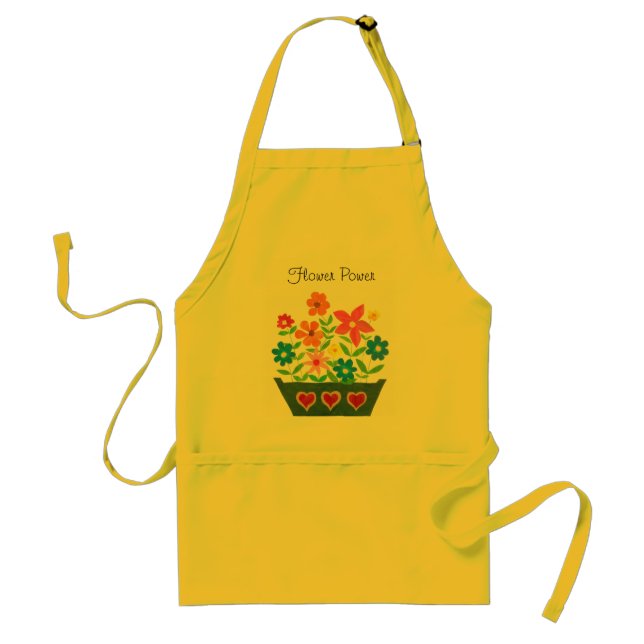'Flower Power' Window Box Floral Pattern Standard Apron (Front)