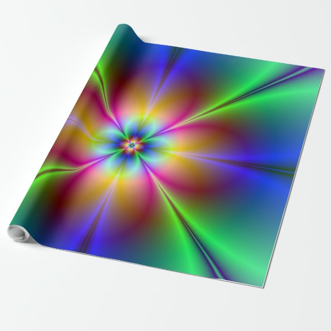 Flower Power Wrapping Paper (Unrolled)